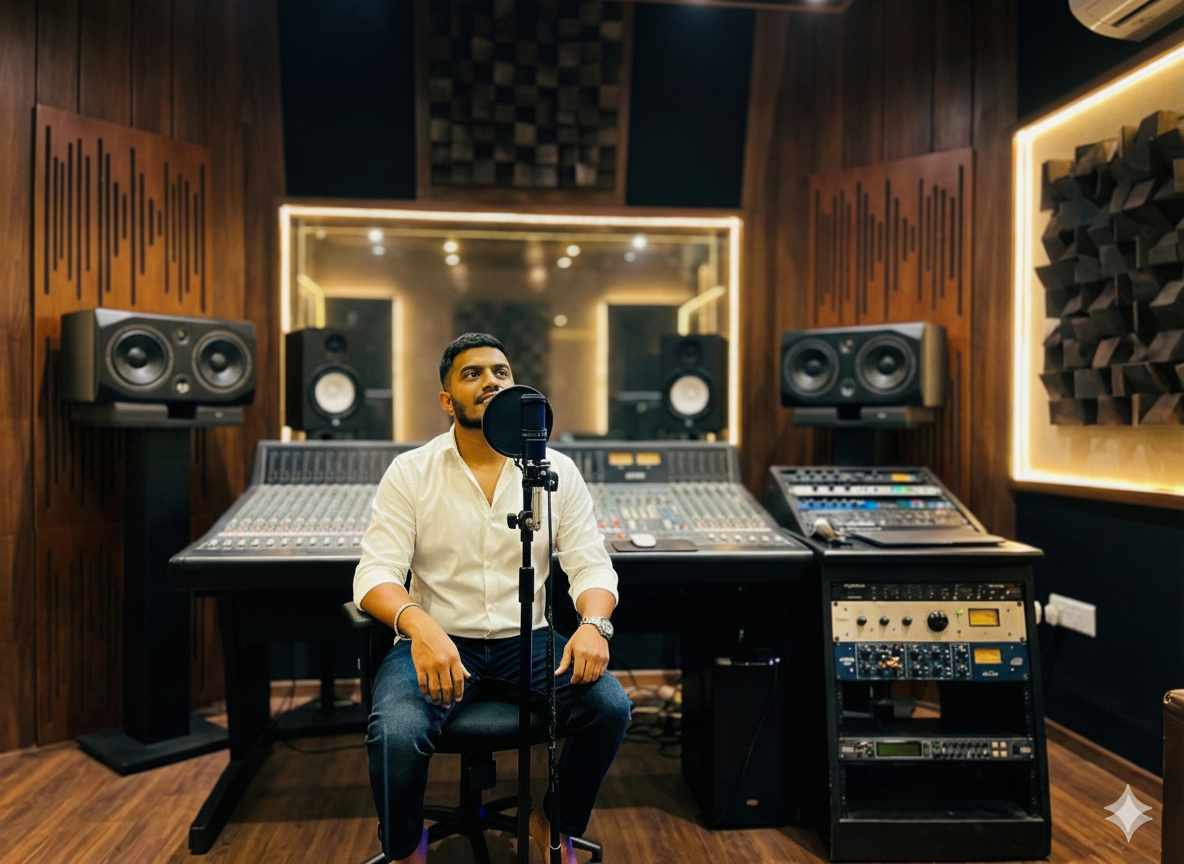 Darshan Shenoy playing guitar